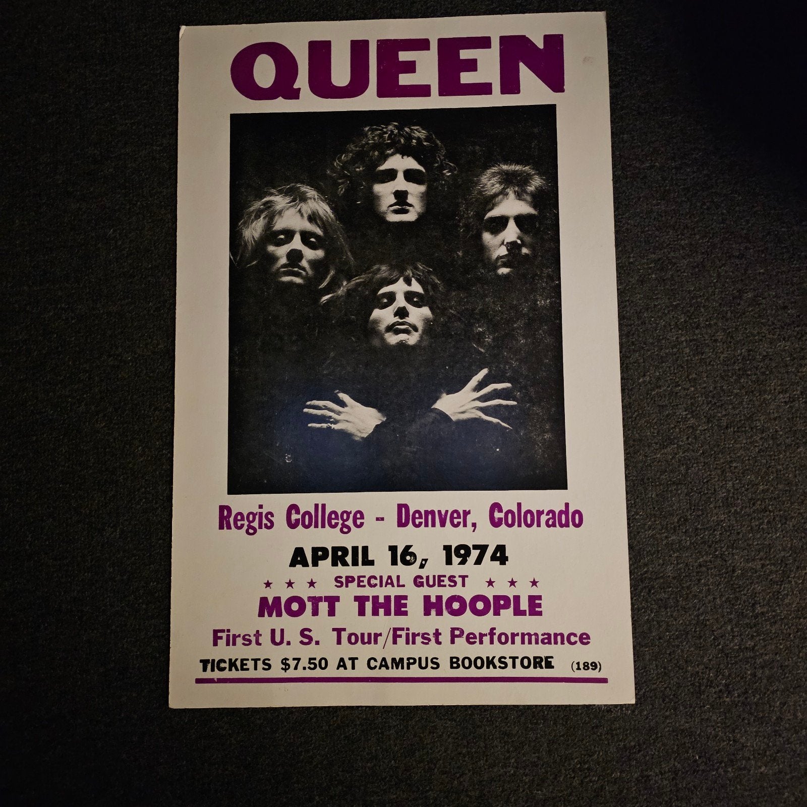 queen poster karton, Verzamelen, Ophalen of Verzenden, Zo goed als nieuw, A1 t/m A3, Muziek