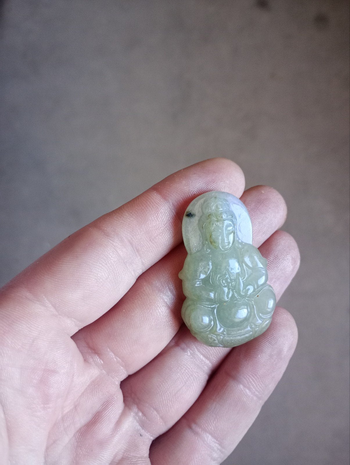 Jadeiet Jade Buddha Kettinghanger Amulet met Certificaat, Ophalen of Verzenden, Nieuw, Steen of Mineraal