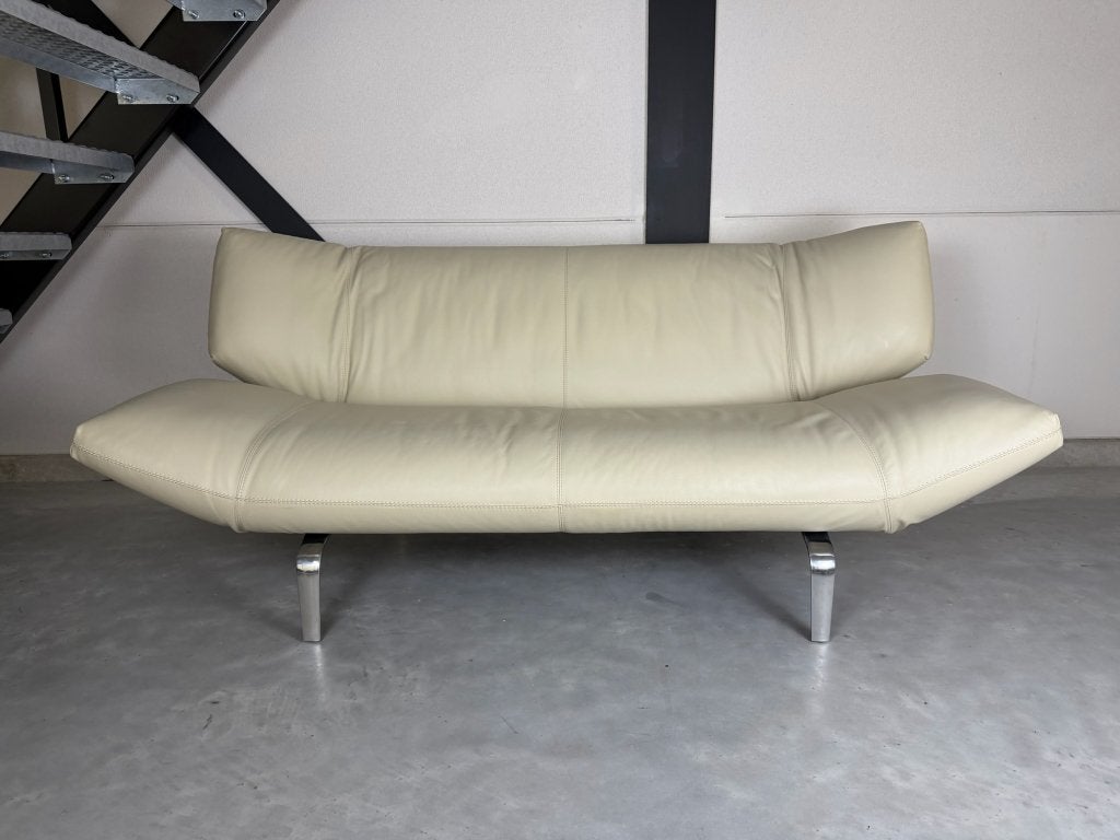 Leolux Devon 2,5-zits bank – leder – nieuwstaat, Ophalen, Overige maten, 150 tot 200 cm, 75 tot 100 cm