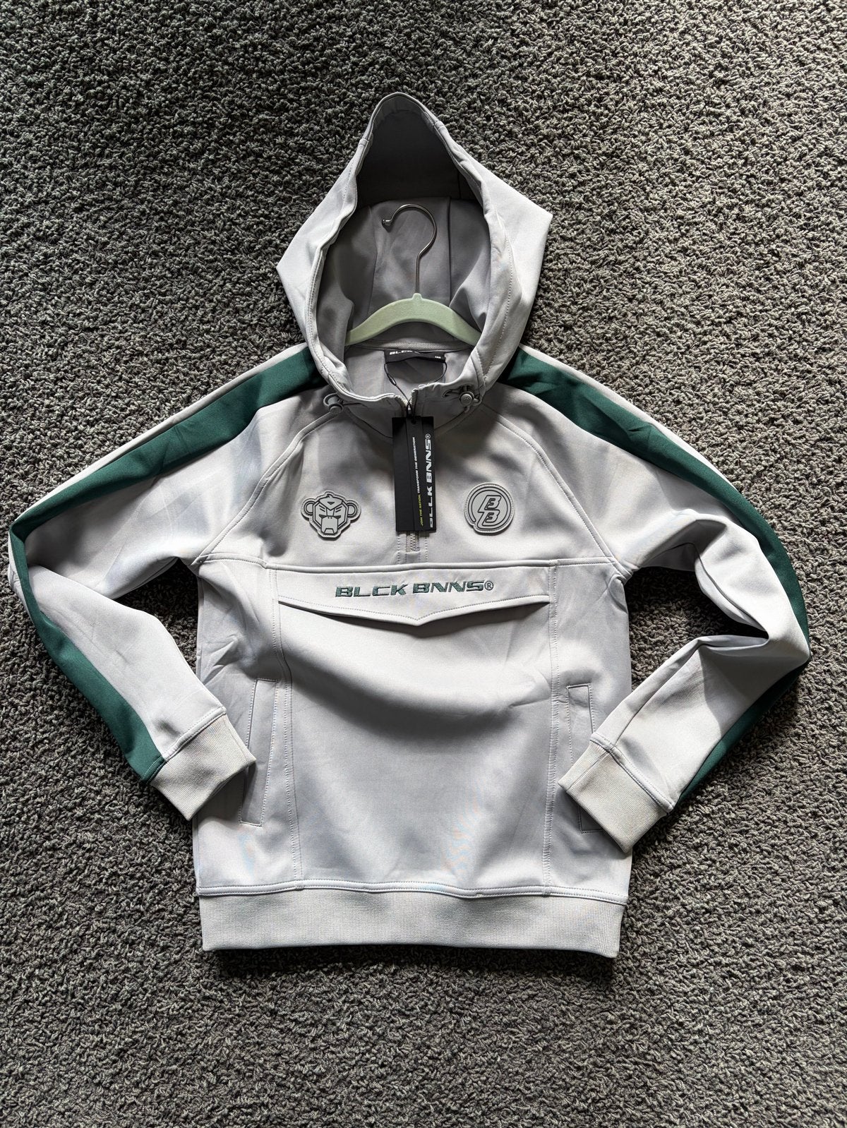 Nieuwe Black Bananas hoodie maat 152 grijs/groen, Kinderen en Baby's, Ophalen of Verzenden, Nieuw, Jongen of Meisje, Trui of Vest