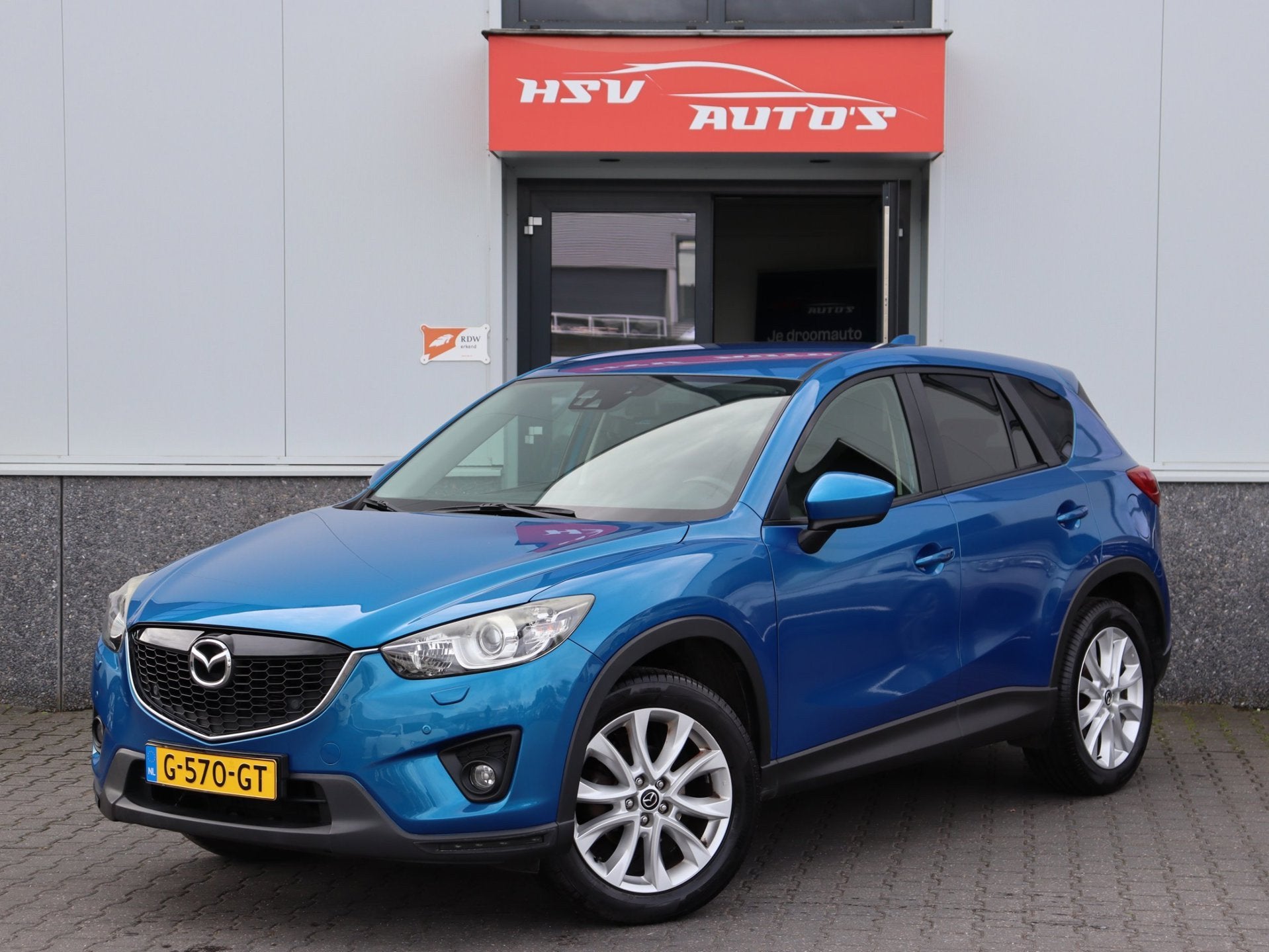 Mazda CX-5 2.0 GT-M 4WD Navigatie Leer Camera, Auto's, 4 cilinders, Blauw, Leder, Bedrijf