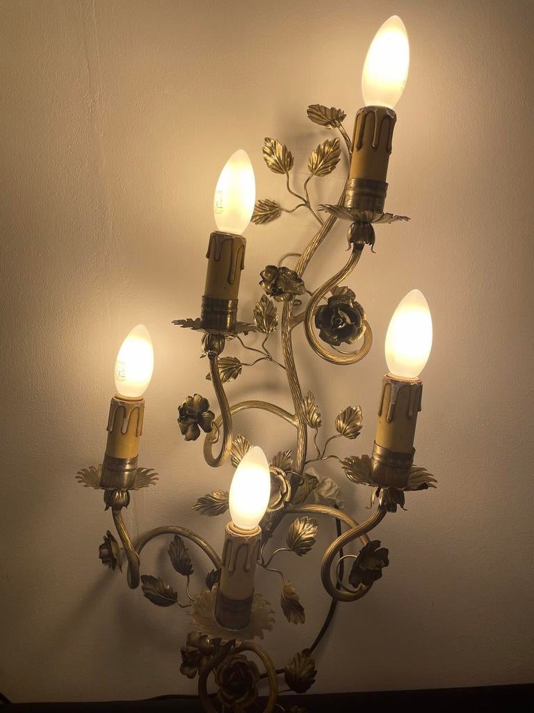Zilverkleurige lamp uit 1950/1960. Vintage. Designlamp, Ophalen of Verzenden