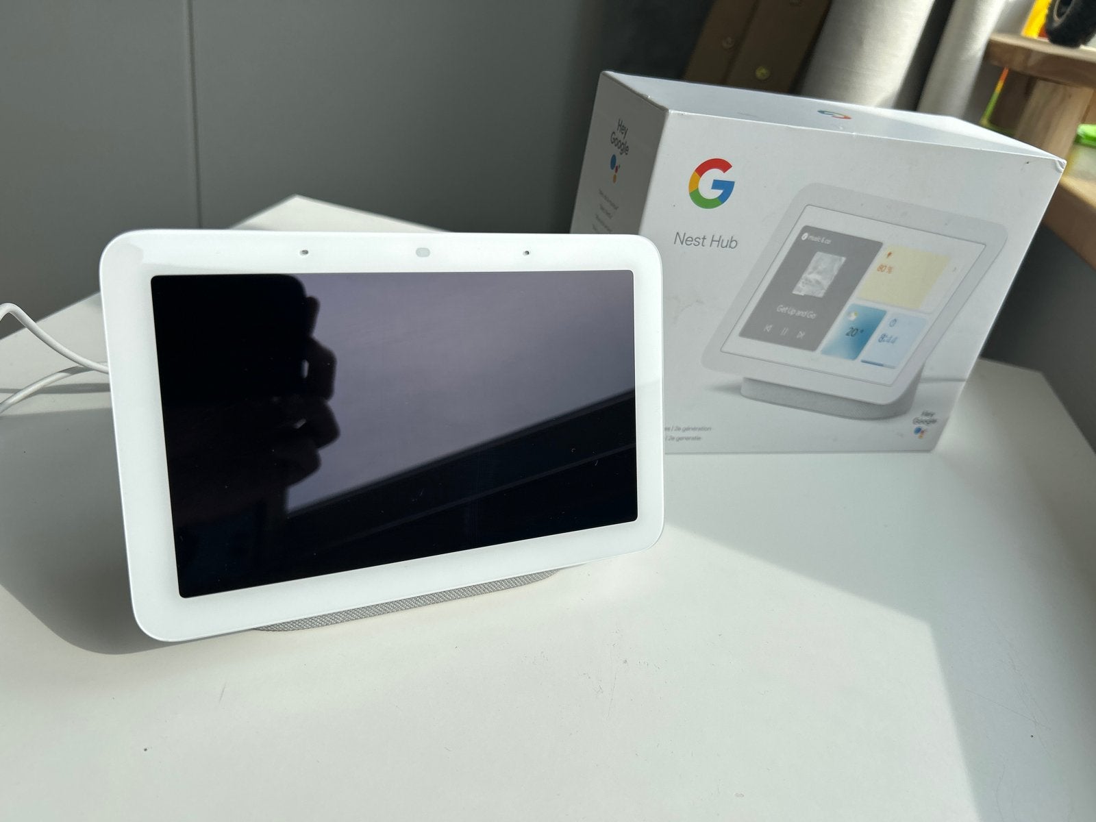 Google Nest Hub 2e Gen. met doos, lichte kras op scherm, Ophalen of Verzenden, Gebruikt