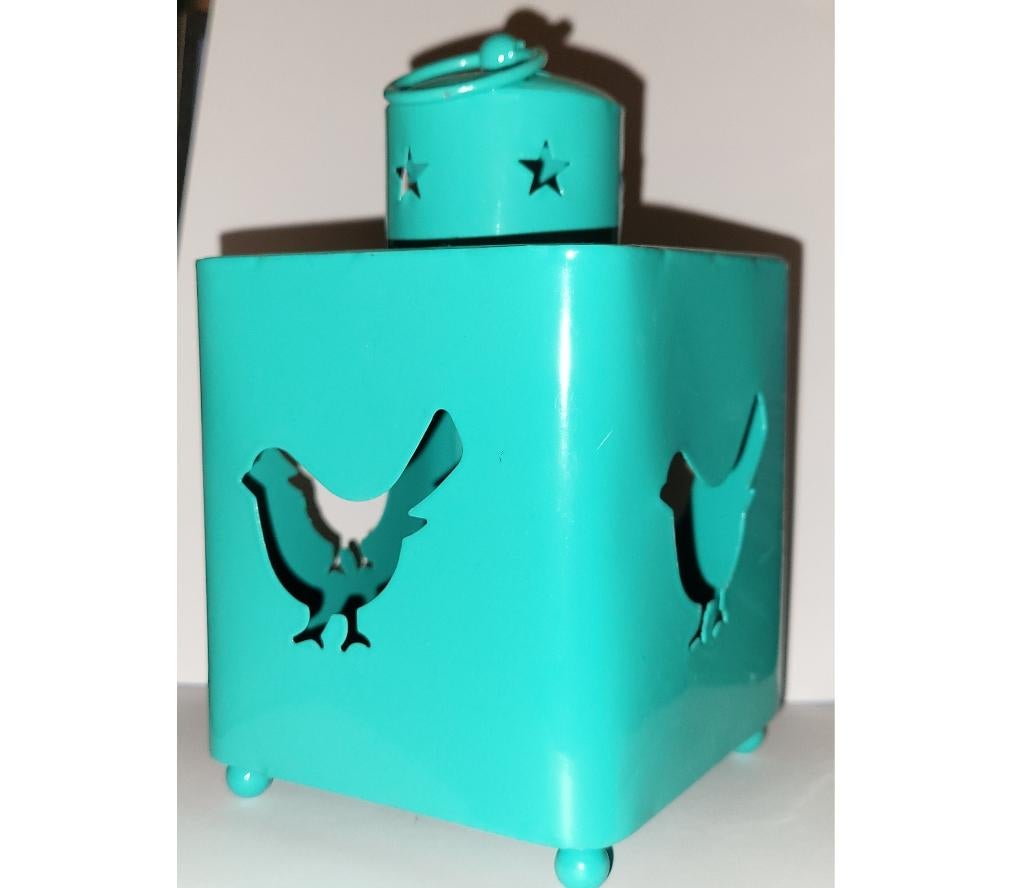 Retro waxinelichthouder leuke vogels Metalen lamp lantaarn, Huis en Inrichting, Woonaccessoires | Kandelaars en Kaarsen, Ophalen of Verzenden