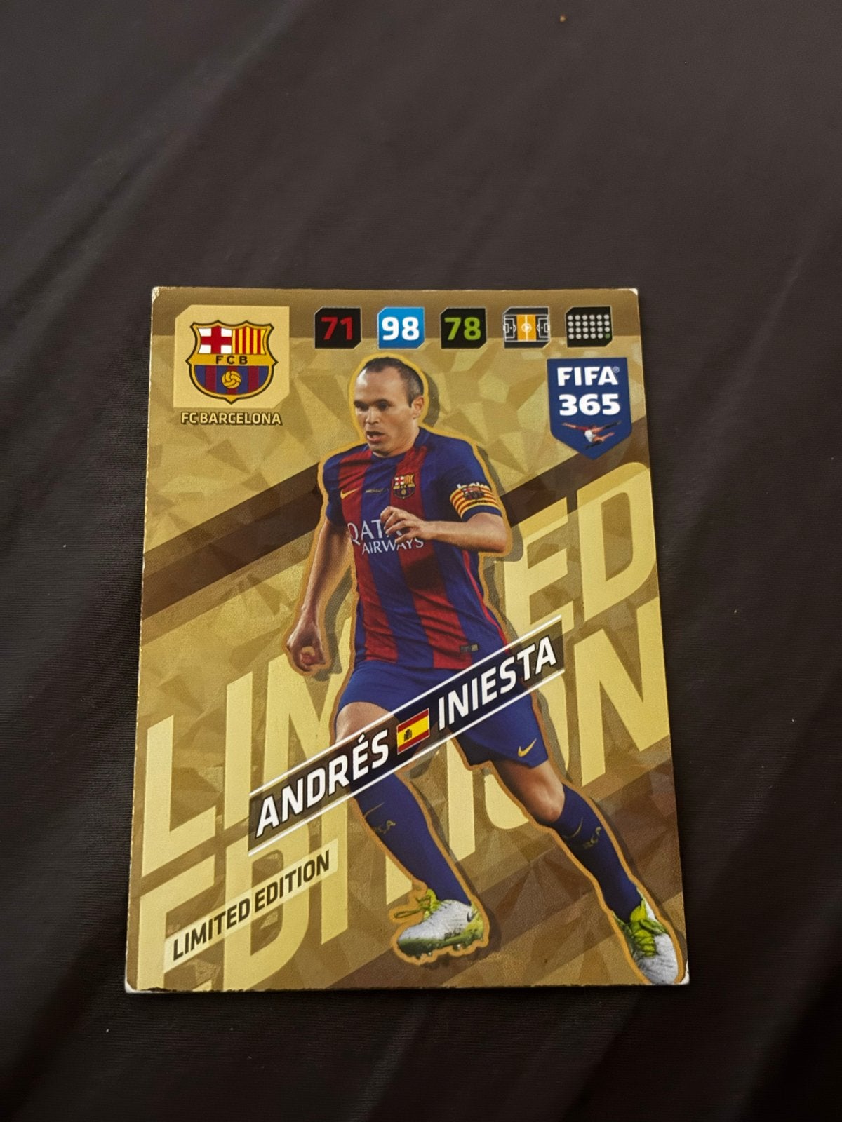 Andrés Iniesta FIFA 365 Limited Edition Spelerskaart, Ophalen of Verzenden, Zo goed als nieuw, Buitenlandse clubs, Spelerskaart