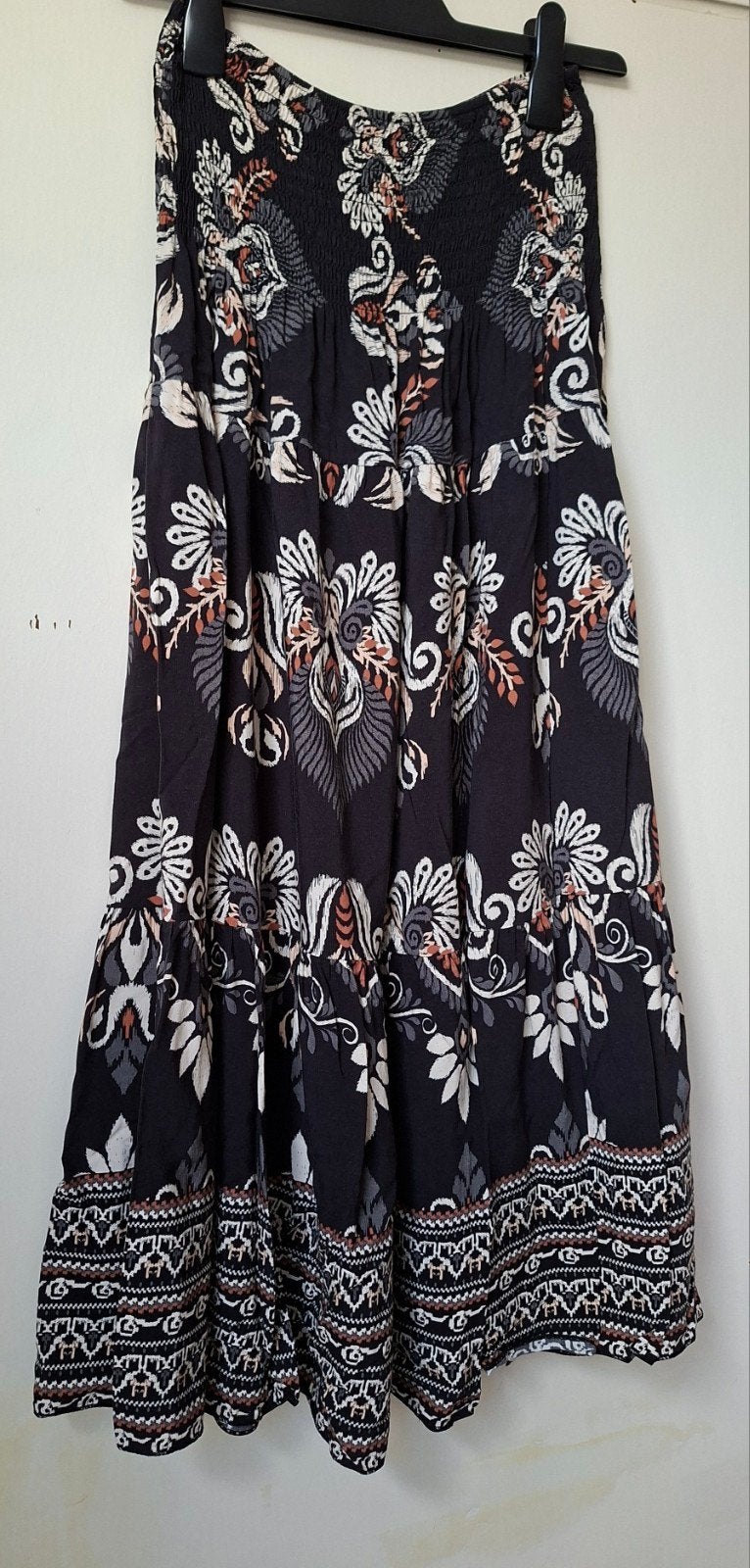 midi rok van viscose, mt 40 (42), Kleding | Dames, Rokken, Made in Italy, Verzenden, Zo goed als nieuw, Onder de knie