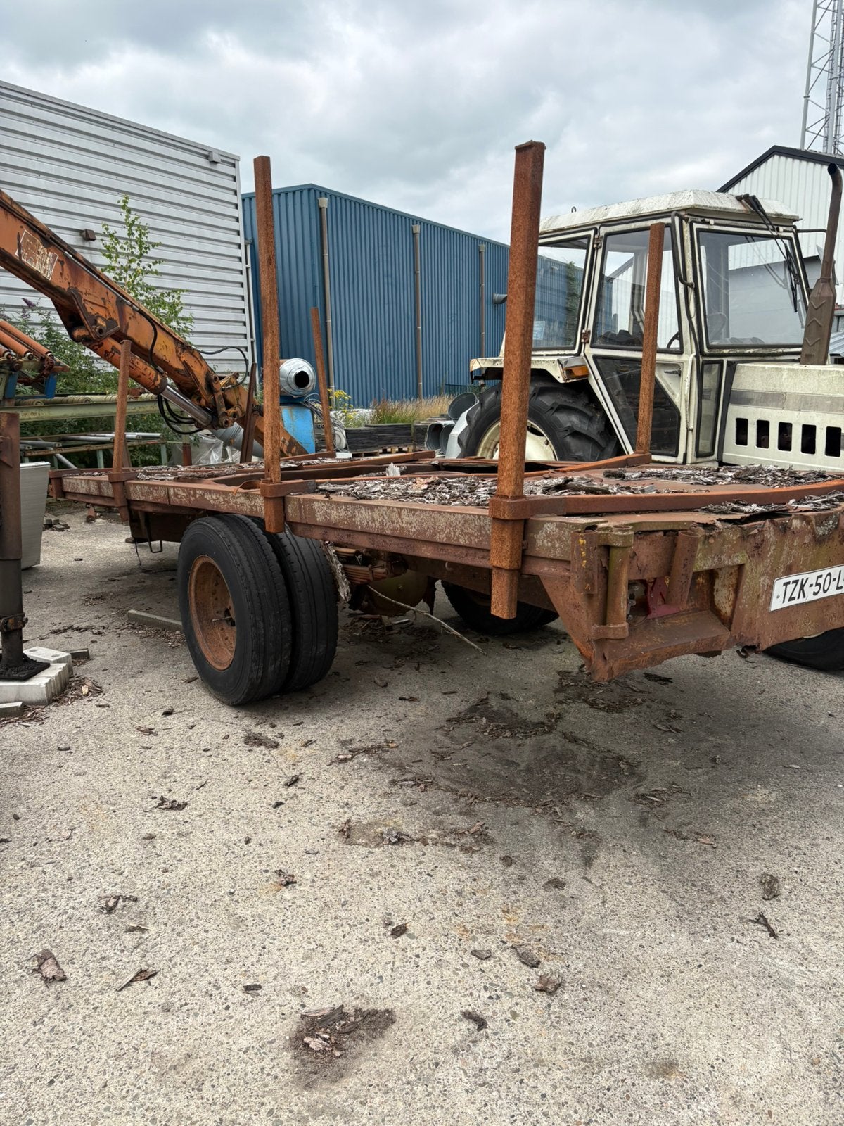 Platten wagen, Zakelijke goederen, Agrarisch | Werktuigen, Ophalen