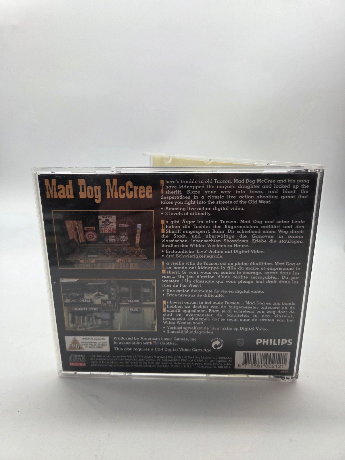 Mad Dog McCree - Philips CD-i Schietspel, Gebruikt, Shooter, Philips Consumer Electronics B.V., Eindhoven, Nederland, 1 speler
