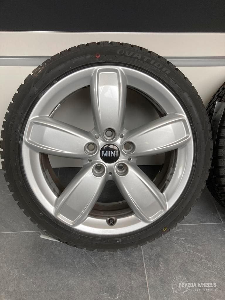 17'' orig Mini Cooper / One velgen + winterbanden 5x112, Gebruikt, -, -, Banden en Velgen