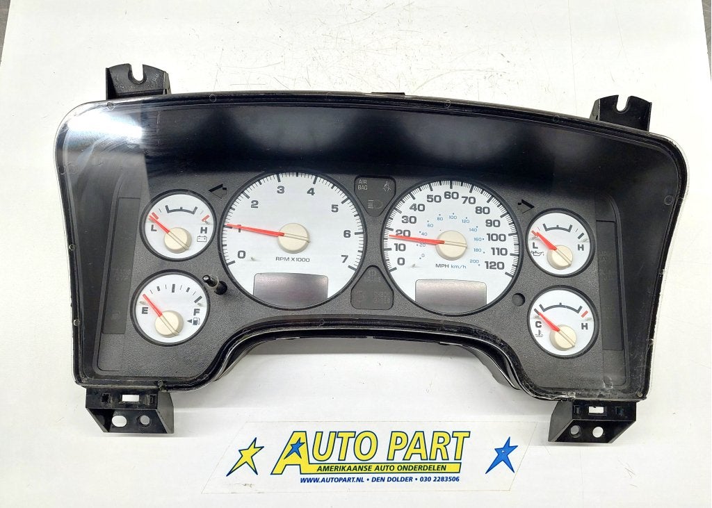 Dodge Ram dashboard klok zonder door lock module 2002, Gebruikt, PO Box 21-8004 | Auburn Hills, MI 48321-8004, Amerikaanse onderdelen