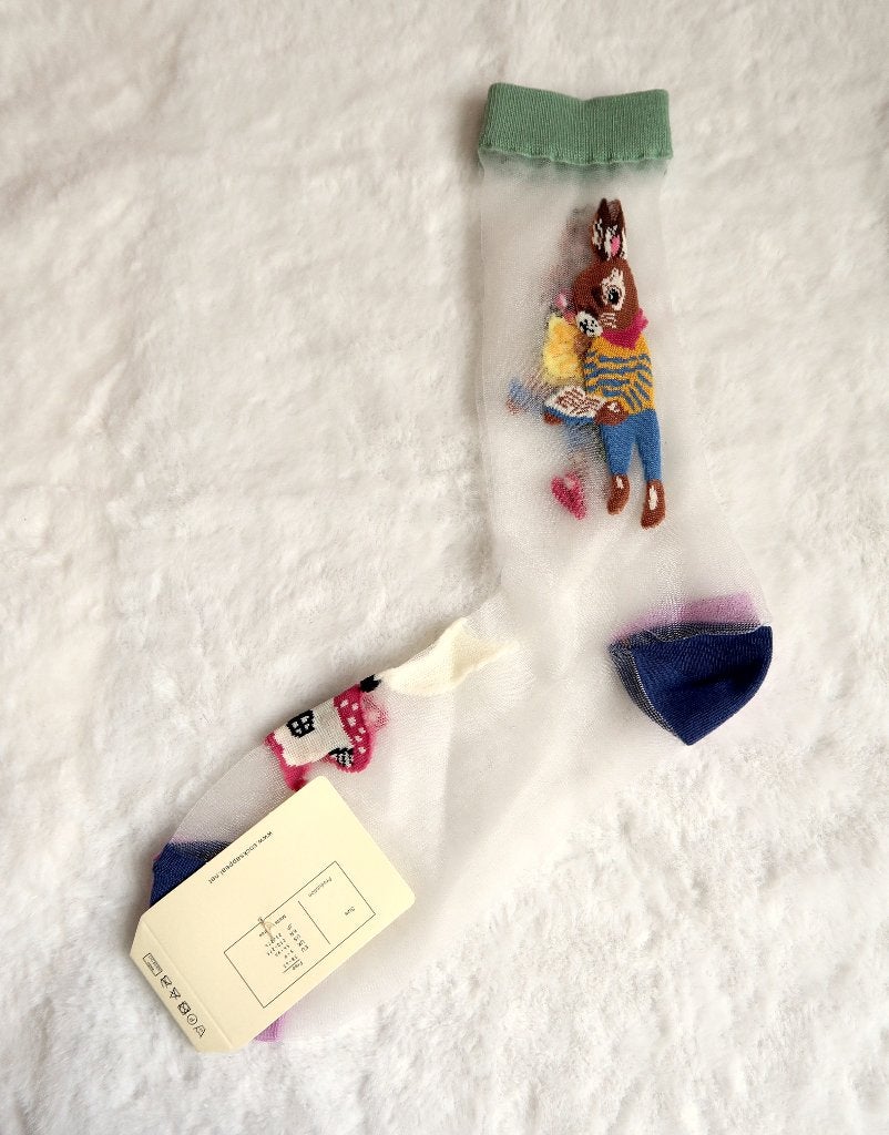 Nathalie Lete x Socks Appeal transparante konijn sokken, Kleding | Dames, Sokken en Kniesokken, Nathalie Lete, Overige kleuren