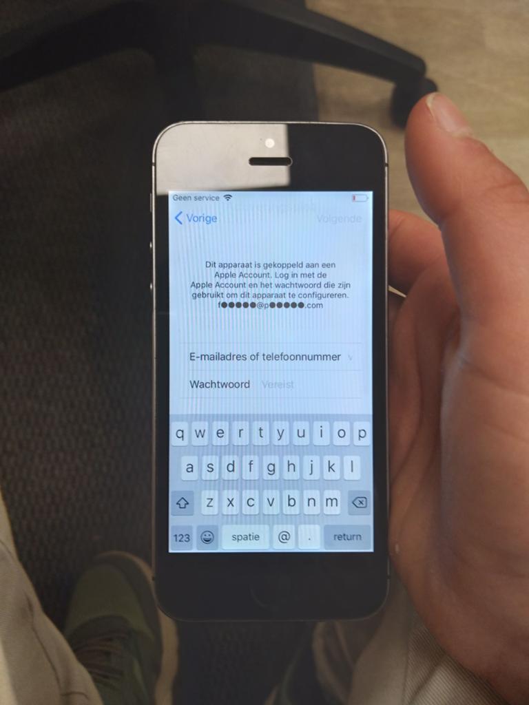 iPhone 5S met Apple ID-vergrendeling, Ophalen of Verzenden, Niet werkend, IPhone 5S