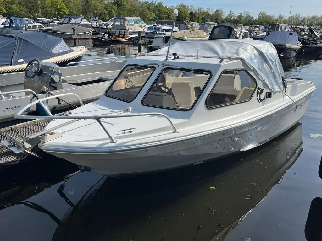 Beekman alfa 490 met 50 pk honda 4tackt speedboot, Ophalen, Zo goed als nieuw, Minder dan 70 pk, 3 tot 6 meter