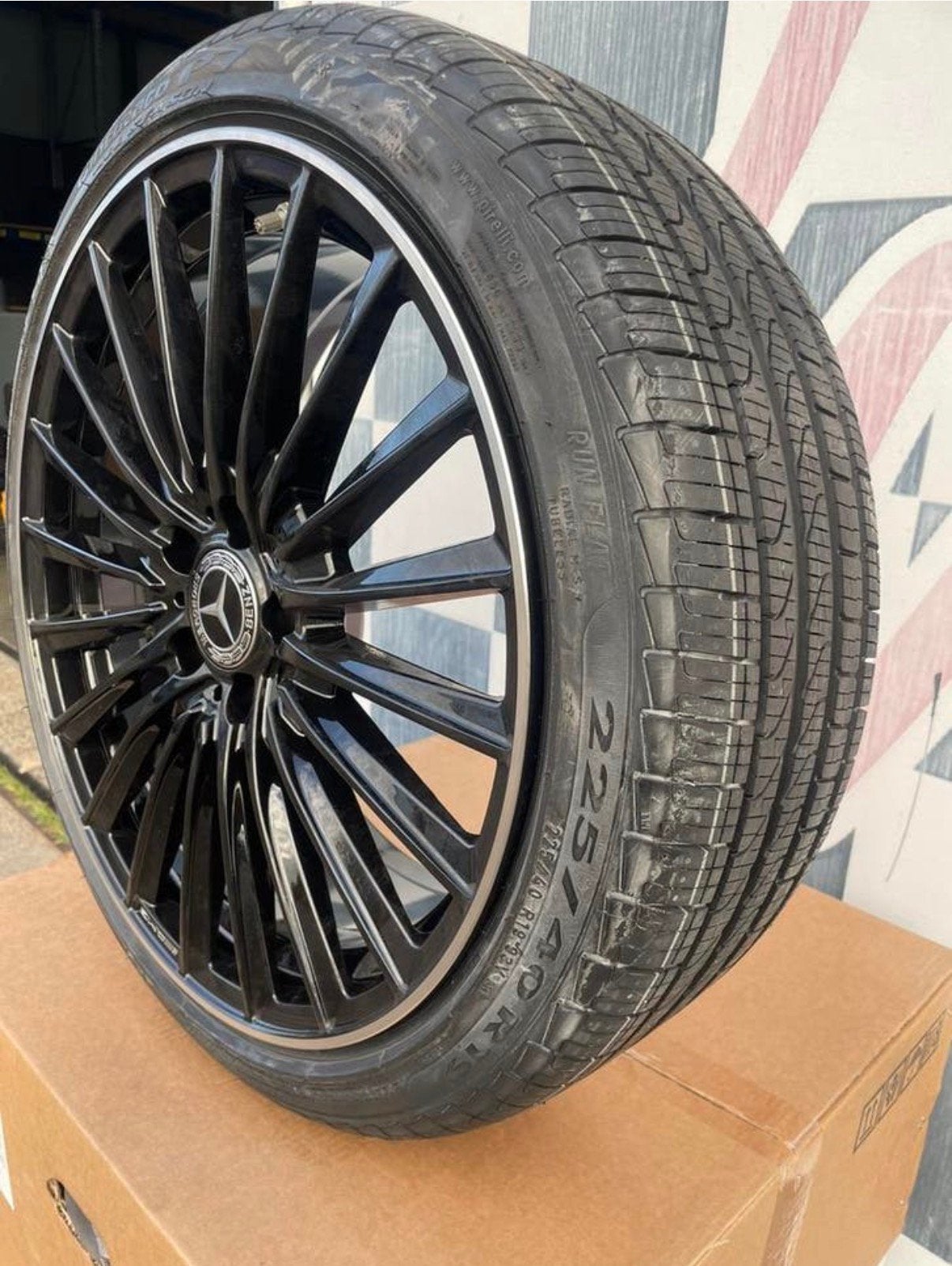 19 inch Mercedes AMG Vito C-klasse CLA A-klasse 5x112 + band, 19 inch, Nieuw, Ophalen of Verzenden, Band(en)