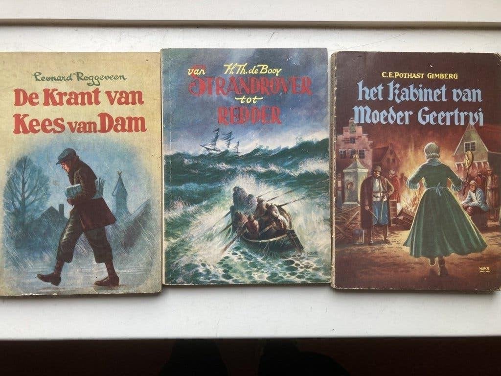 3 Leesboeken omslag Hans G. Kresse  uitg. Goor, Den Haag, Meerdere stripboeken, Ophalen of Verzenden, Gelezen