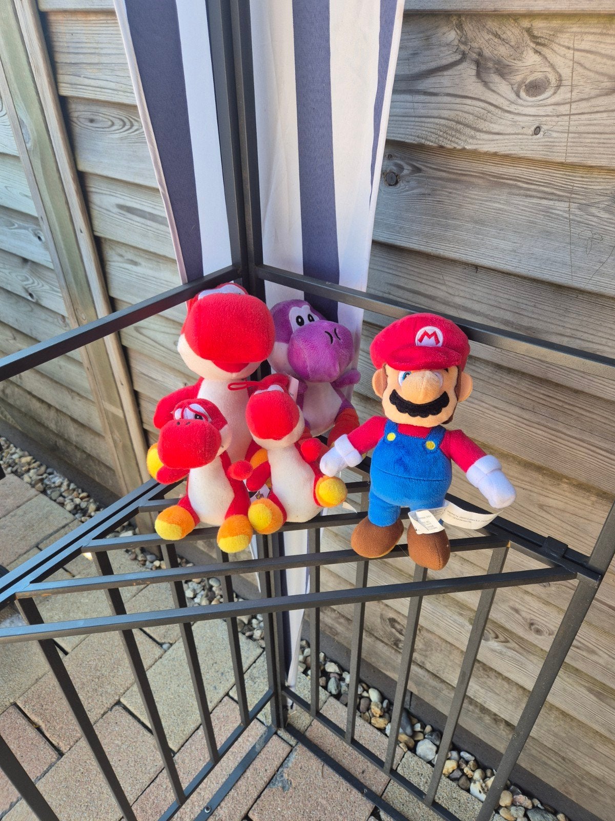 Super Mario knuffels: Mario, rode Yoshi's en paarse Yoshi, Ophalen, Gebruikt, Dinosaurus, Nintendo