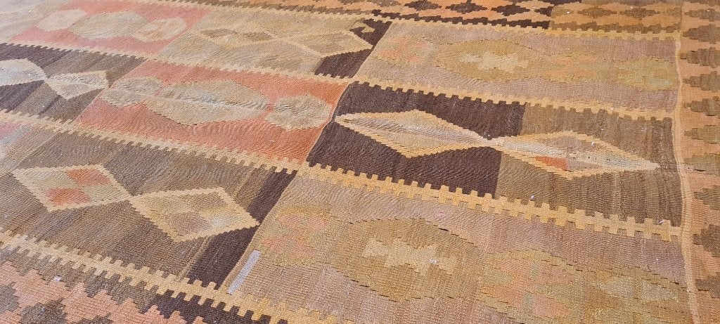 Antiek Kaukasisch kelim 339 x 135/Vloerkleed/Perzisch tapijt, Ophalen of Verzenden