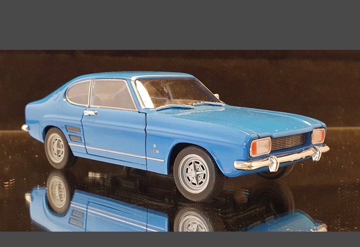 Ford Capri 1969 Welly Nex 1:24 Modelauto Blauw, Ophalen of Verzenden, Nieuw, Auto, Overige merken