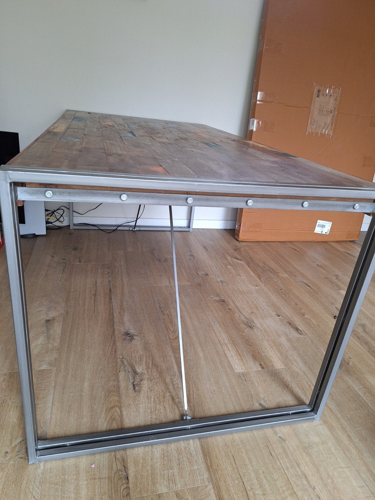 Teakhouten eettafel 180x90cm, Ophalen, Teakhout, 200 cm of meer, 50 tot 100 cm
