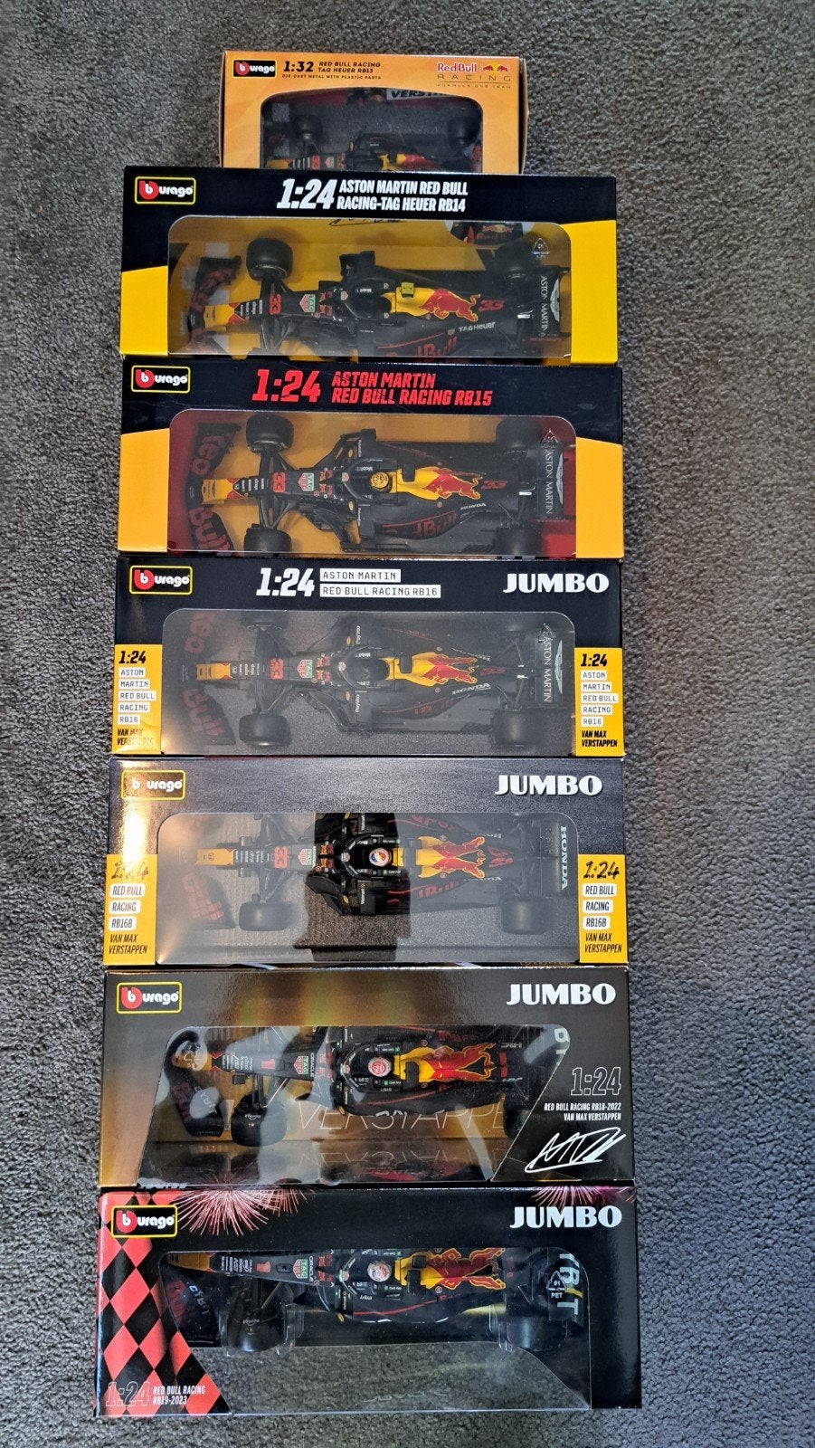 Verzameling Max Verstappen bBurago F1 modellen, Ophalen of Verzenden, Nieuw, Bburago