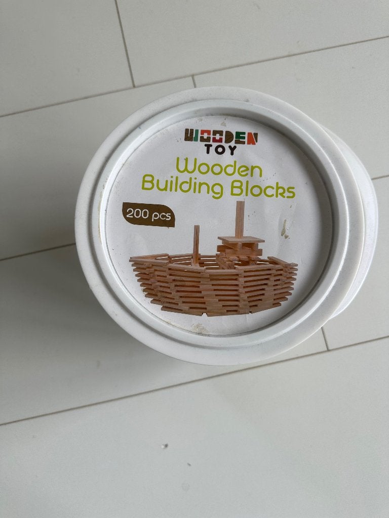 Houten bouwblokjes (200 stuks) - lijkt op Kapla, Ophalen, Gebruikt, Overige typen