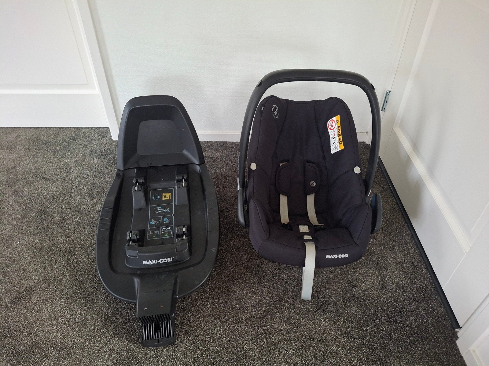 Maxi cosi Rock met family fix 2., Ophalen, Autogordel of Isofix, Gebruikt, Zijbescherming