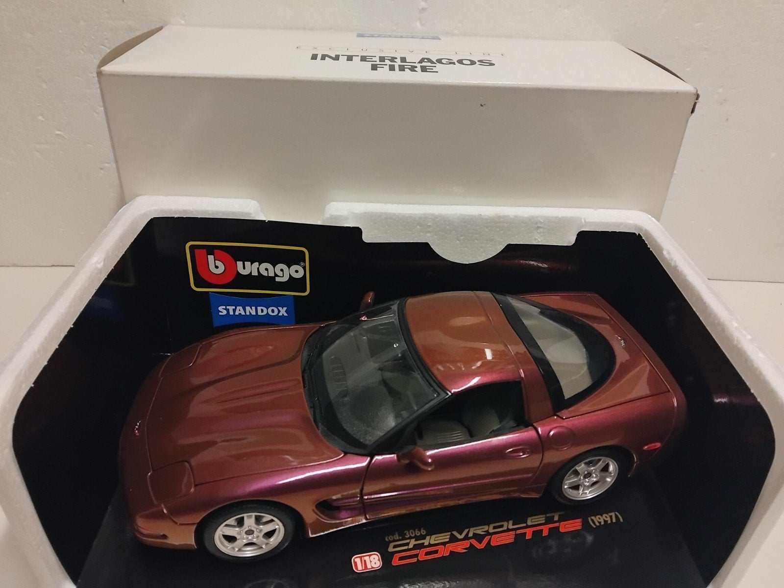 Standox Interlagos Fire Chevrolet Corvette uniek 1:18 KRD, Ophalen of Verzenden, Zo goed als nieuw, Auto, Overige merken