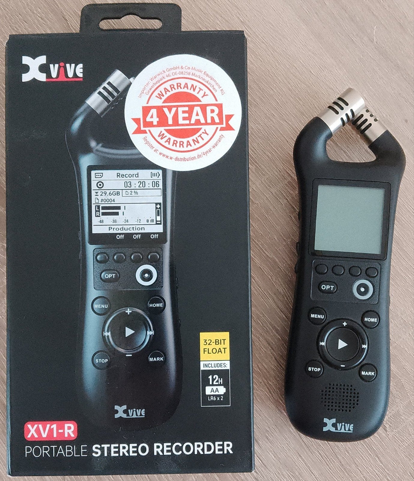 Xvive XV1-R Portable Stereo Recorder - Zo goed als nieuw, Muziek en Instrumenten, Ophalen of Verzenden, Zo goed als nieuw