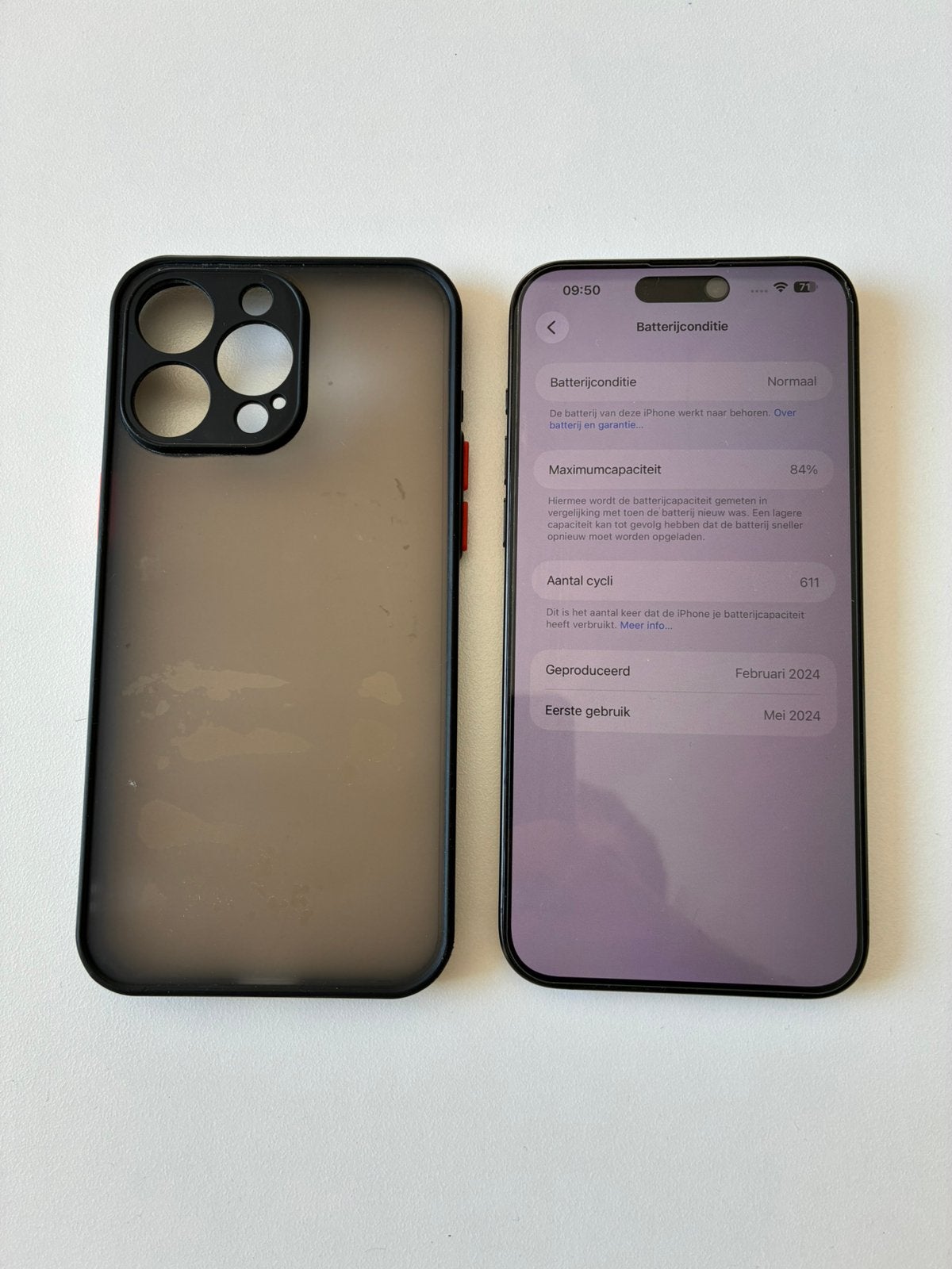 iPhone 15 pro max 256gb 84% ZEER NETTE STAAT, Telecommunicatie, Mobiele telefoons | Apple iPhone, Zwart, IPhone 15 Pro Max, Nieuw