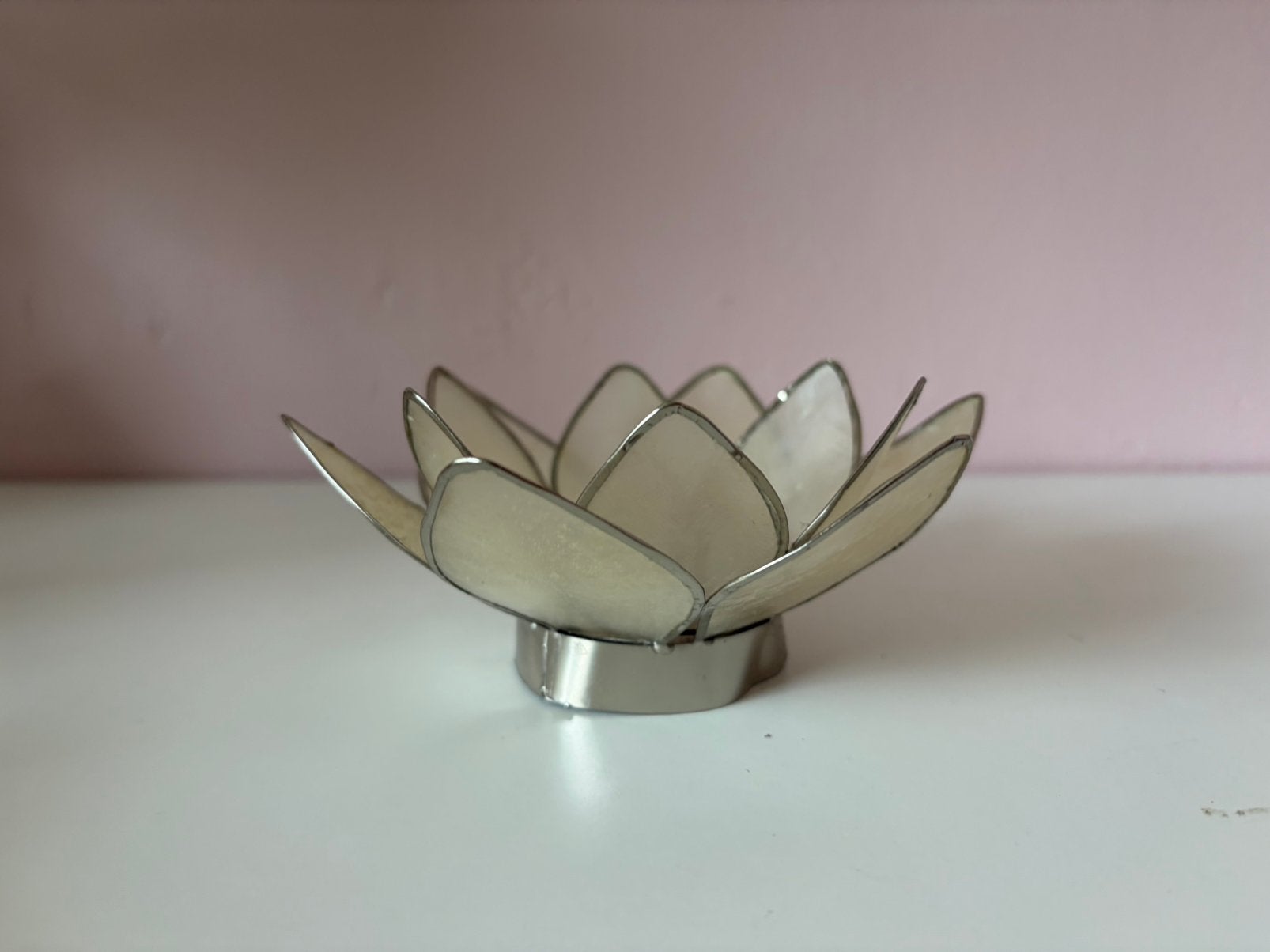 Lotus waxinelicht, Ophalen of Verzenden, Zo goed als nieuw
