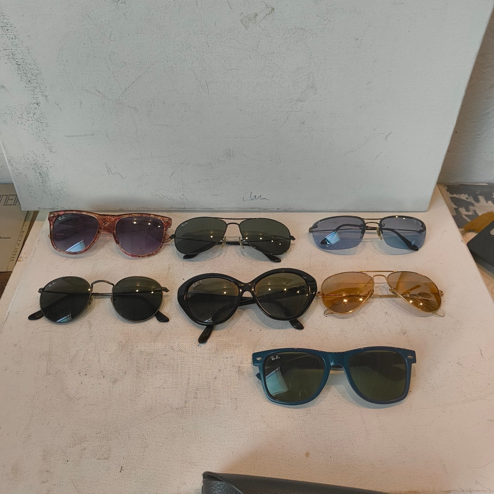 7 Originele Ray Ban Zonnebrillen, Ophalen of Verzenden, Gebruikt, Zwart, Ray-Ban