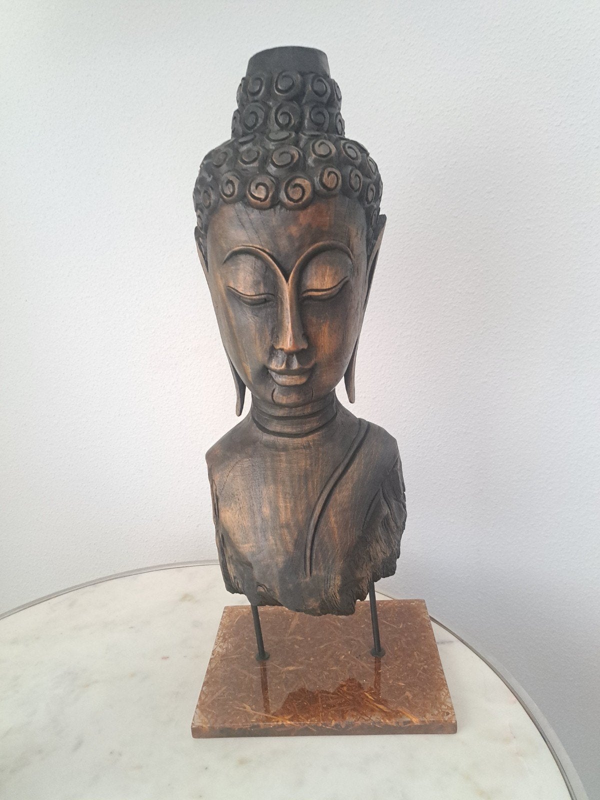 Mooie Boeddha buste, Ophalen, Nieuw, Hout