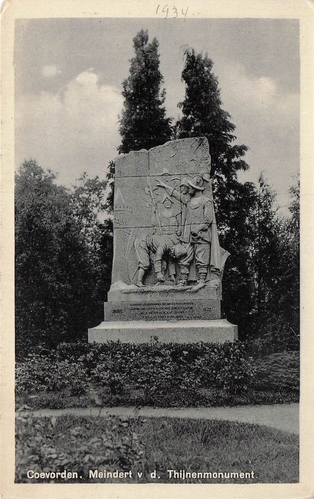 702-268-025 Coevorden Meindert v d Thijnenmonument, Verzamelen, Verzenden, Voor 1920, Drenthe