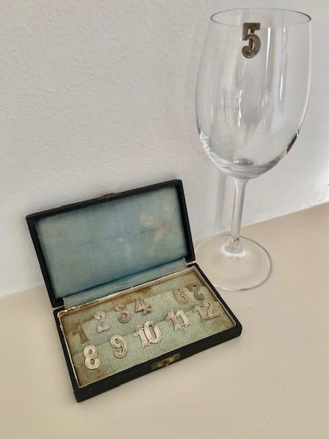 OUD NEDERLANDSE Wijnglas Nummer Clip Set, Ophalen of Verzenden