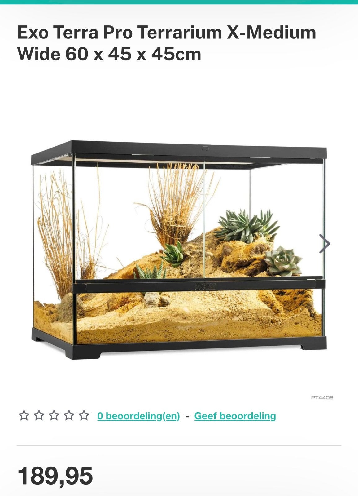SPOED Exo Terra Pro Terrarium Medium Wide – 60x45x45 cm, Ophalen, Nieuw, Terrarium of Paludarium