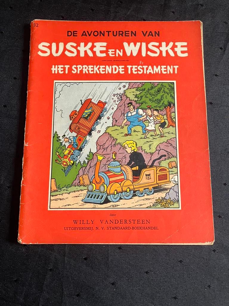 Suske en Wiske nr 32 - Het sprekende testament -1e druk 1958, Eén stripboek, Ophalen of Verzenden, Zo goed als nieuw