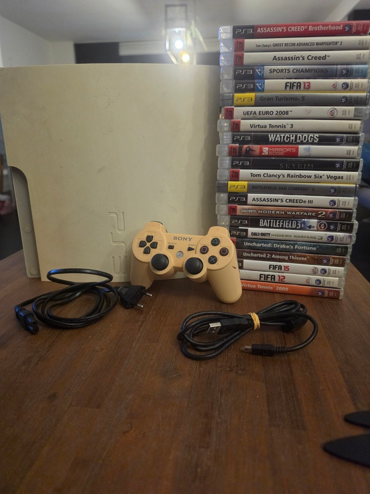 PS3 Slim CECH-30004B met 22 games en controller, Spelcomputers en Games, 320 GB, Ophalen of Verzenden, Met 1 controller, Slim