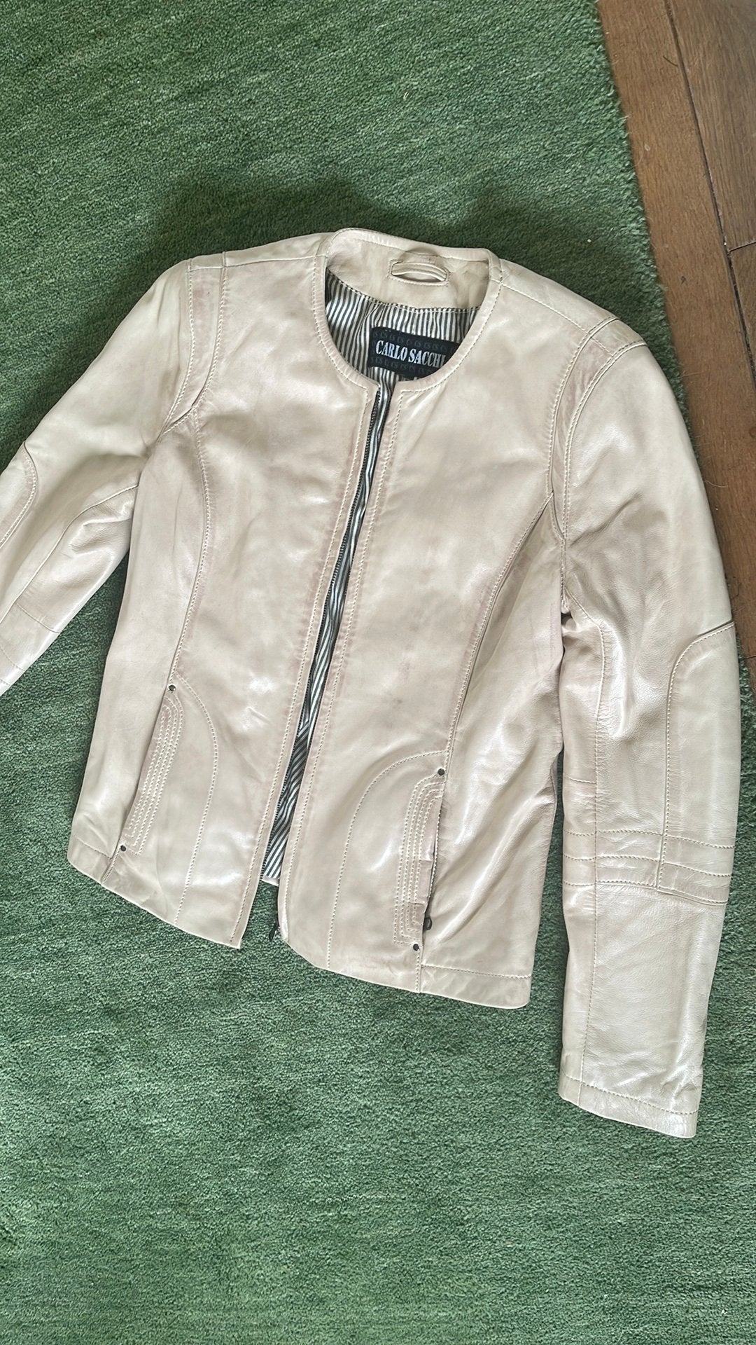 Meek Italijanse jas, Kleding | Dames, Ophalen of Verzenden, Zo goed als nieuw, Beige