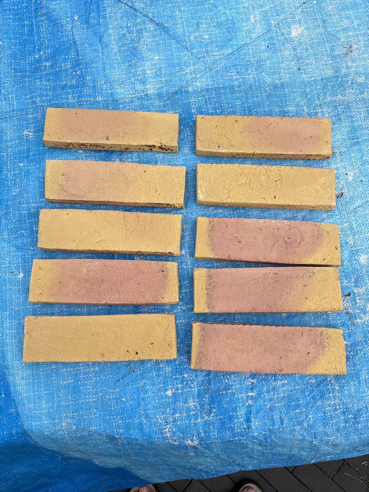 Baksteenstrips 20x6x2 cm - Gebruikt voor betonmuur, Ophalen, Overige materialen, Gebruikt, Overige typen