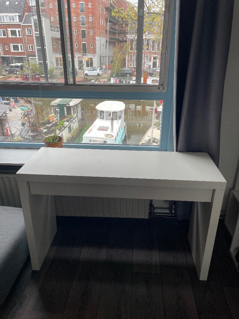 Bureau, Ophalen, Gebruikt, 120 cm, Wit