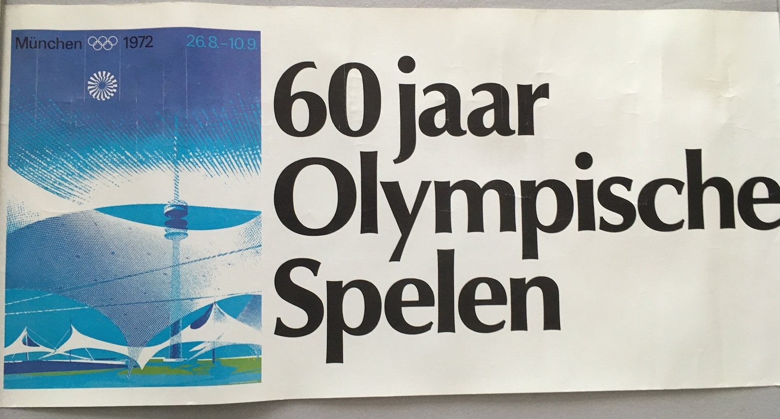 Olympische spelen 1972 poster, Ophalen of Verzenden, Zo goed als nieuw, Sport