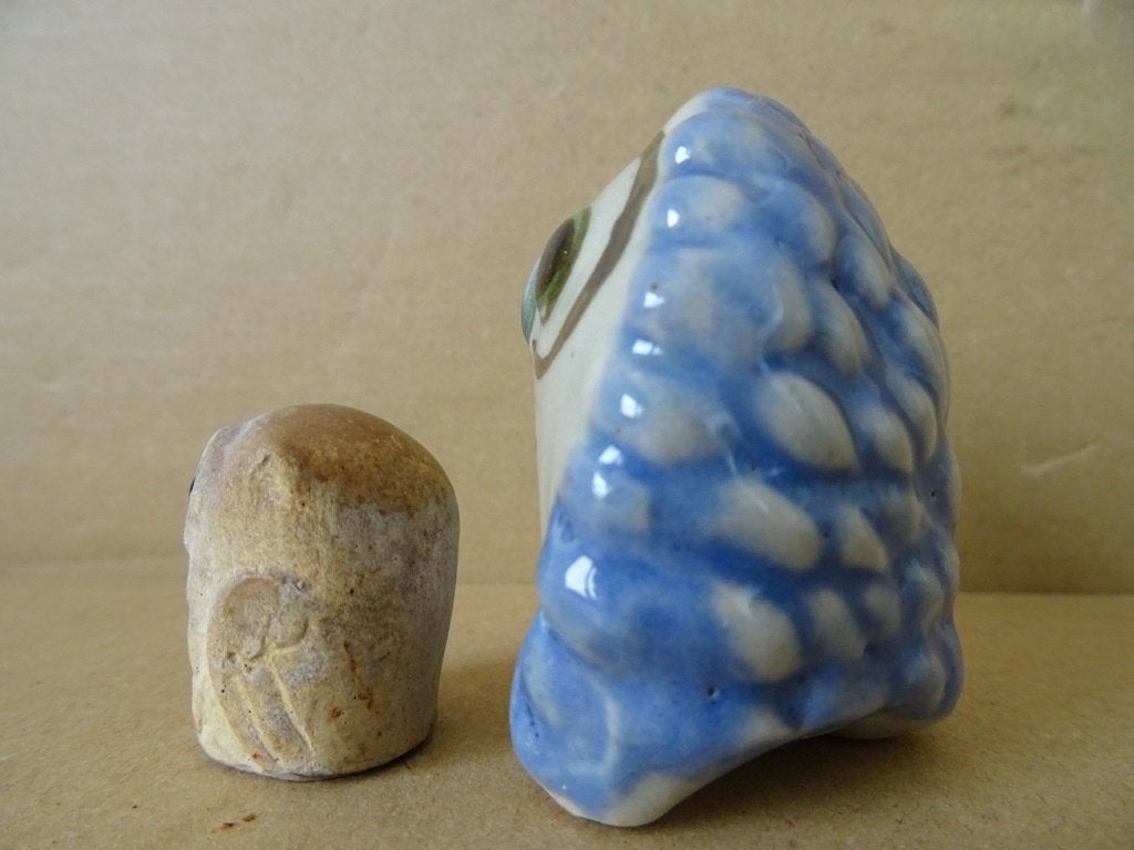 Curiosa beeld uil beeldje uil set beeldjes 3cm + 6cm Mexico, Verzamelen, Beelden en Beeldjes, Ophalen of Verzenden, Zo goed als nieuw