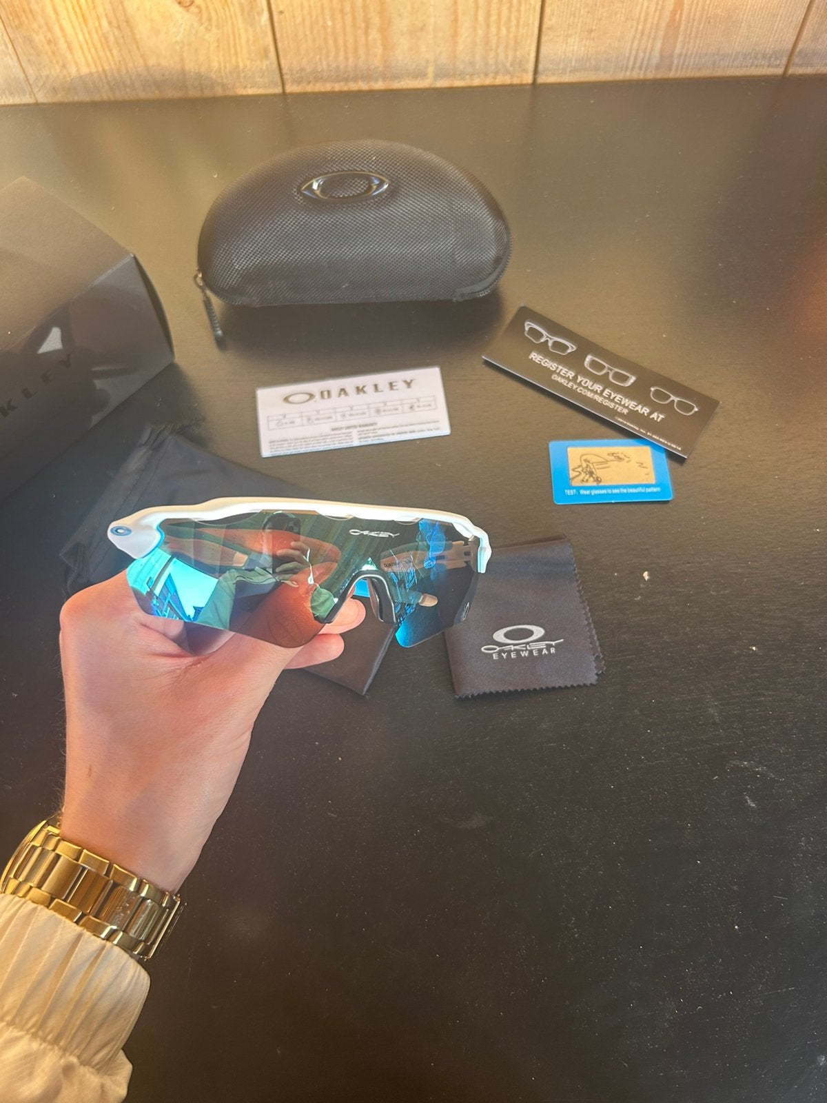 Oakley Radar Prizm Ev Zonnebril - Nieuwstaat Blauw, Zonnebril, Blauw, Nieuw, Ophalen of Verzenden