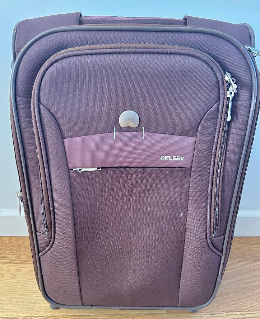 Baggage trolley met geblokkeerd hangreep, Wieltjes, Gebruikt, 50 tot 60 cm, Hard kunststof