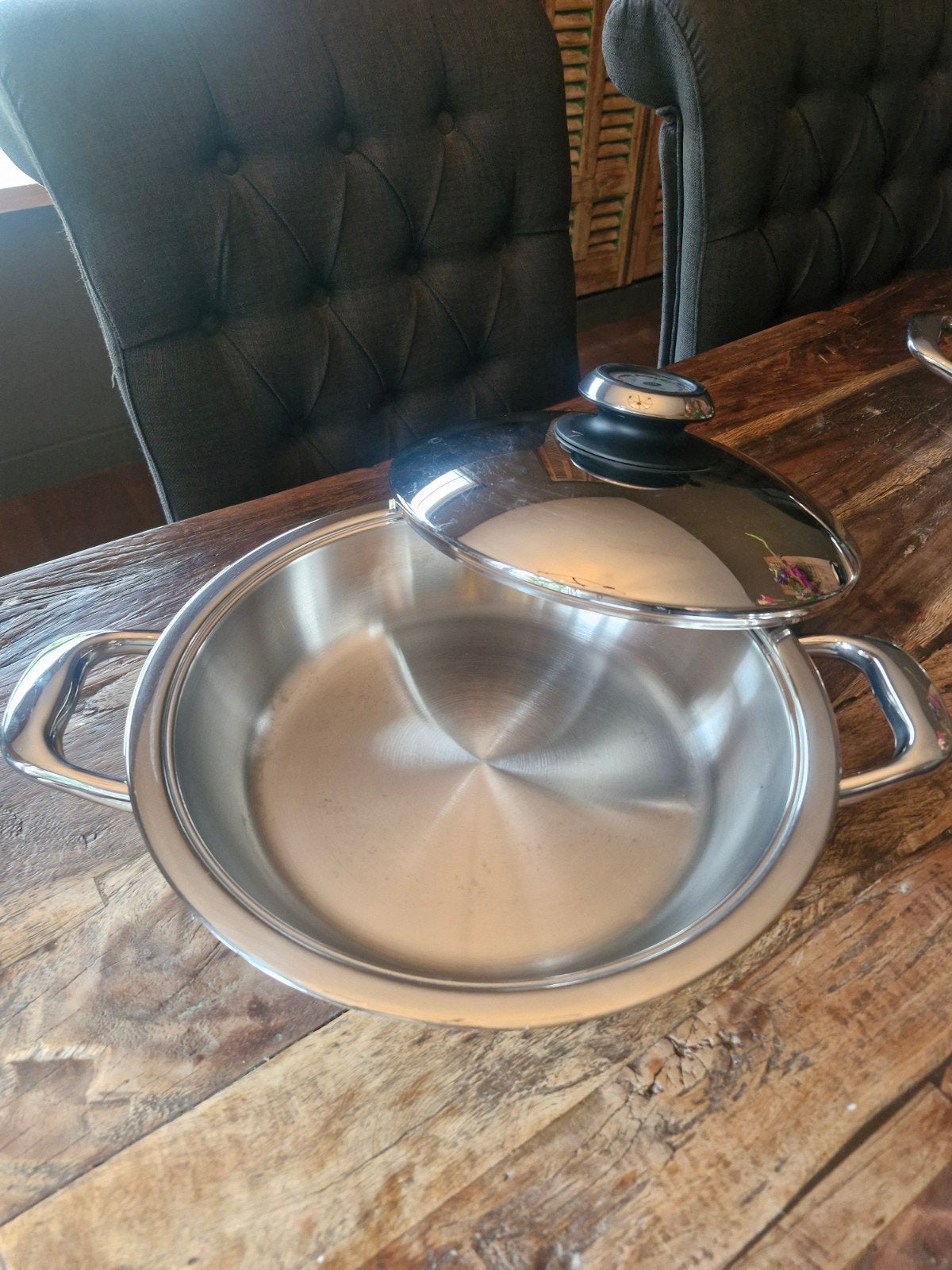 AMC pan 3 liter - Zo goed als nieuw, Ophalen of Verzenden, Zo goed als nieuw, Rvs, Kookpan