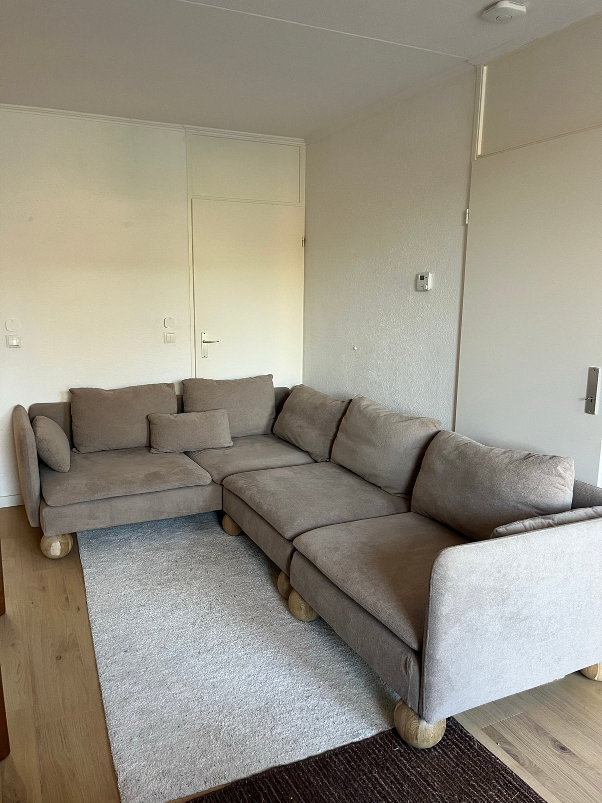 Ikea Soderhamn Hoekbank met Etsy Hoes & Etsy Eiken Poten, Ophalen, Gebruikt, Hoekbank, Stof
