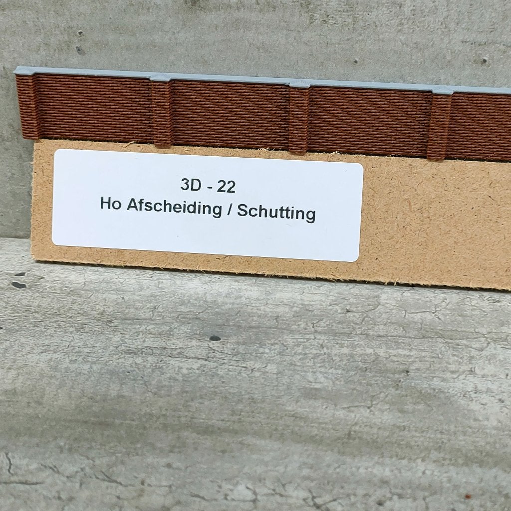 modeltrein 3D – 22 Ho –  Afscheiding / schutting 3D geprint, Overige merken, Gelijkstroom, Natuur, Nieuw