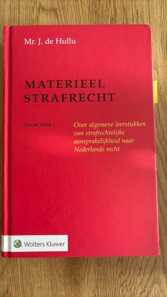 J. de Hullu - Materieel strafrecht, J. de Hullu, Sociale wetenschap, Ophalen of Verzenden, Zo goed als nieuw