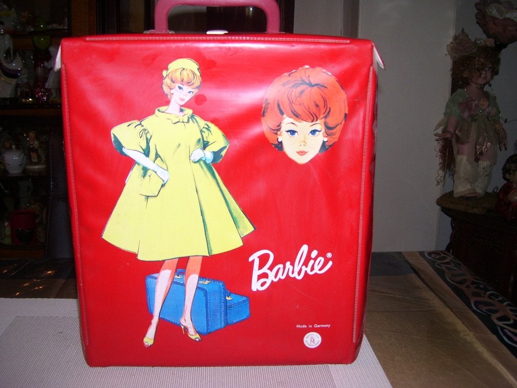 vintage mattel barbie koffer uit jaren 60, Verzamelen, Ophalen of Verzenden, Gebruikt, Overige typen