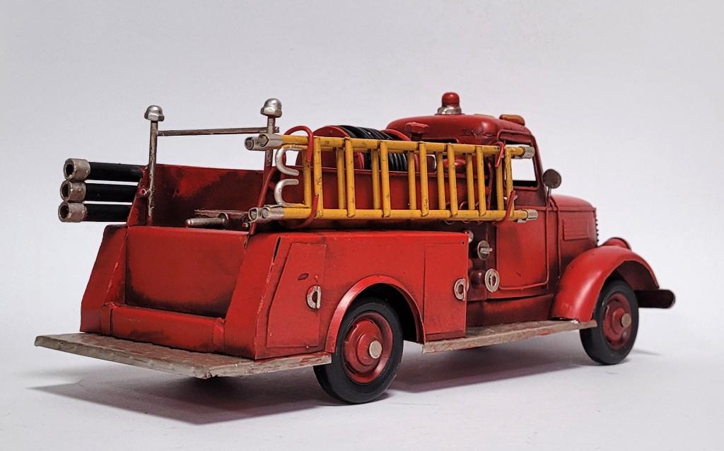 Brandweer met trap model auto miniatuur van blik metaal deco, Overige merken, Info@deconoord.nl, Auto, Deco Noord